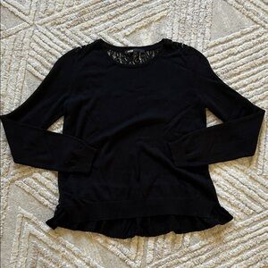 Maje Elegant Black Lace back Women's Top